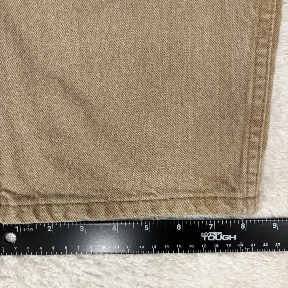 Lee Premium Select Jeans Mens 34x30 Tan Classic Fit Straight Leg Stretch Denim